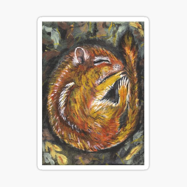 Hibernating Chipmunk Sticker