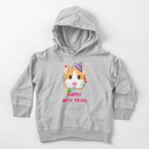 Happy New Year Hamster Emoji Toddler Pullover Hoodie