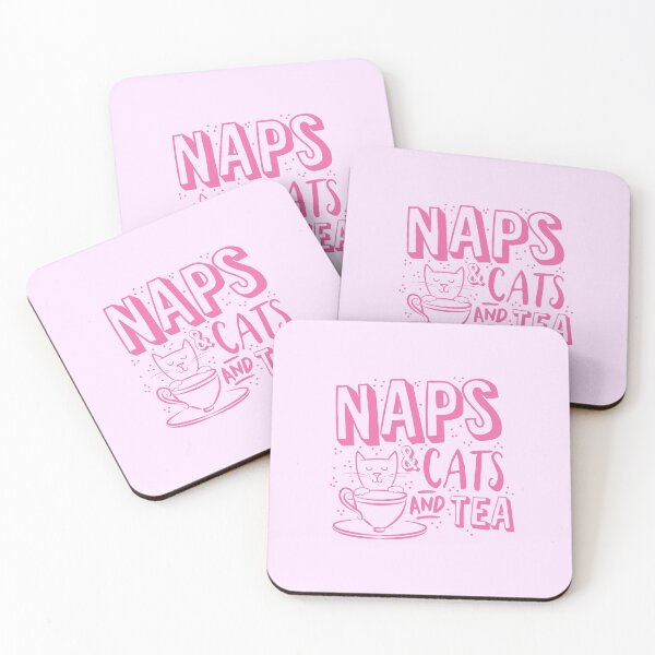 Item preview, Naps and cats and TEA (in pink) designed and sold by jazzydevil.
