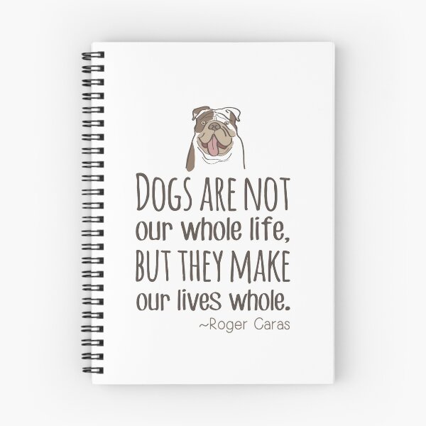 Item preview, Dog quote - dogs make our lives whole - with Bulldog - dog love - English Bulldog gift designed and sold by smooshfaceutd.