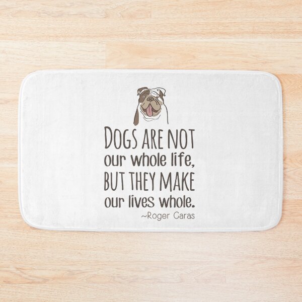 Item preview, Dog quote - dogs make our lives whole - with Bulldog - dog love - English Bulldog gift designed and sold by smooshfaceutd.