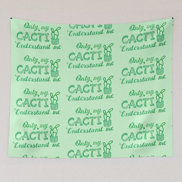 Item preview, Only my CACTI understand me (many cactus) designed and sold by jazzydevil.