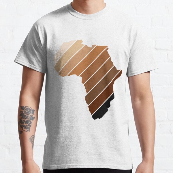 Africa Continent Melanin Brown Stripes Shades Shirt Classic T-Shirt