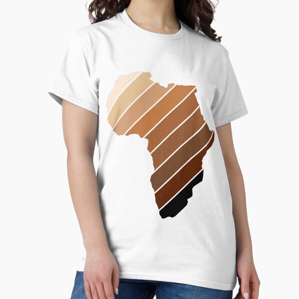 Item preview, Africa Continent Melanin Brown Stripes Shades Shirt designed and sold by qualitytimes.