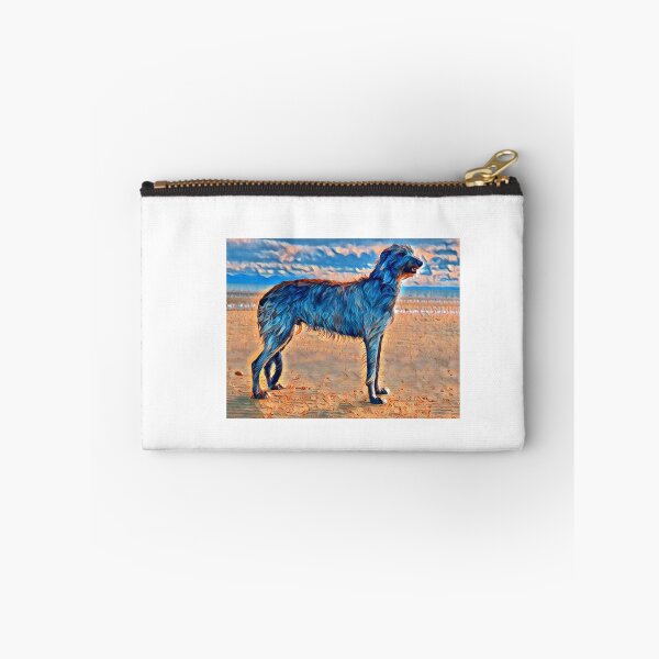 Item preview, Scottish Deerhound on the beach in Scotland designed and sold by DeerhoundRhodry.