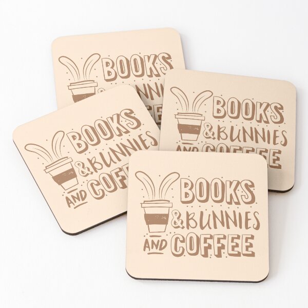 Item preview, books and bunnies and coffee designed and sold by jazzydevil.