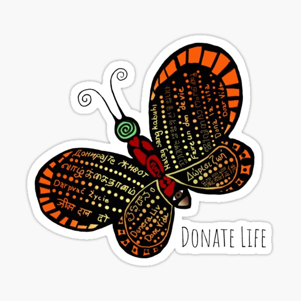 Donate Life Butterfly 1 Sticker
