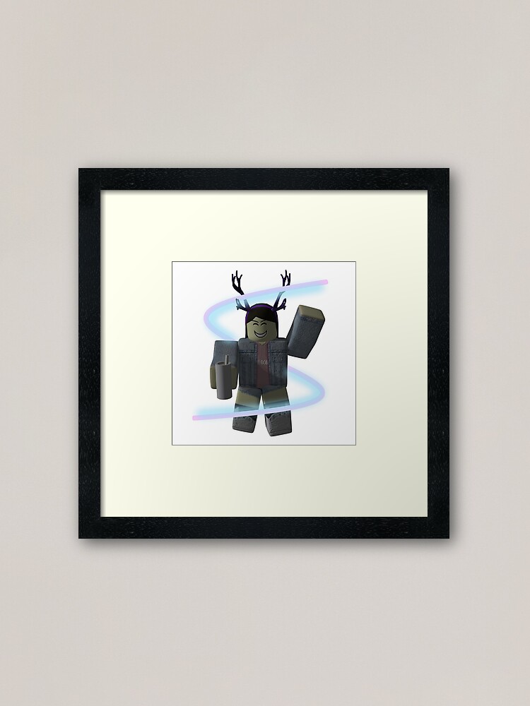 Glowing Hawk With Boba Framed Art Print By Hawkdesign Redbubble - small white horns roblox