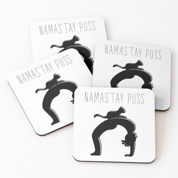 Item preview, Namas’tay puss typography text art quote by Word Fandom - wordfandom designed and sold by Kerry Pritchard.