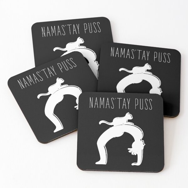 Item preview, Namas’tay puss typography text art quote by Word Fandom - wordfandom designed and sold by Kerry Pritchard.
