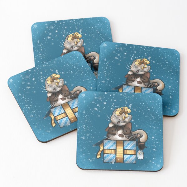 Item preview, Sleeping Baby Kitty Present for Christmas designed and sold by SamInJapan.
