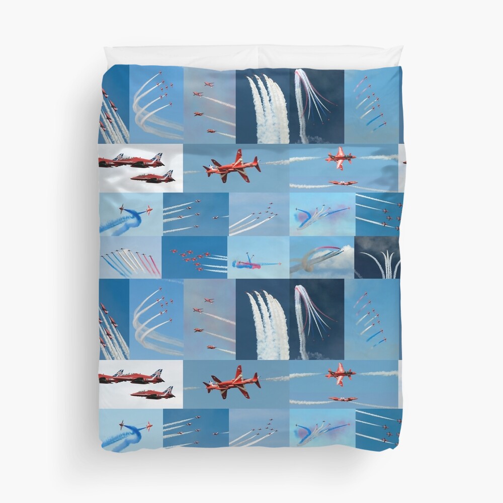 "Red Arrows 2014 50 Display Seasons" Duvet Cover by SteveHClark
