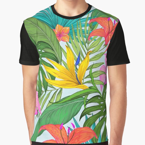 Hawaiian Floral T Shirt For Sale By Gd50 Redbubble Hawaiian Graphic T Shirts Floral 6032