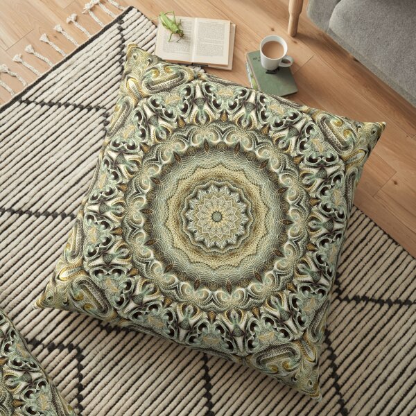 Flower Of Life Mandala (Pearl) Floor Pillow
