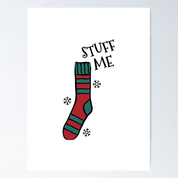 Item preview, Stuff Me Christmas Socks Happy Holiday designed and sold by wikawiki.