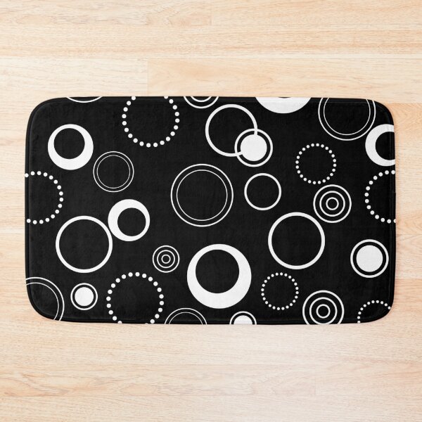 Item preview, Black and White Retro Circles Pattern designed and sold by ArtformDesigns.