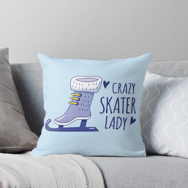Item preview, Crazy Skater lady with blue skate designed and sold by jazzydevil.