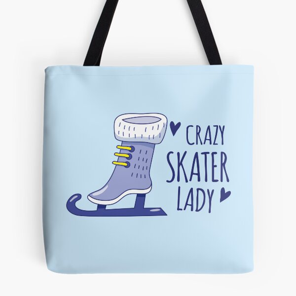 Item preview, Crazy Skater lady with blue skate designed and sold by jazzydevil.