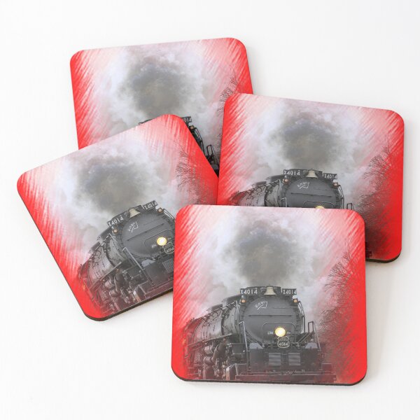 Item preview, Big Boy 4014 Steaming threw Black Wolf Kansas with tree's and cloud's. designed and sold by ROBERTDBROZEK.