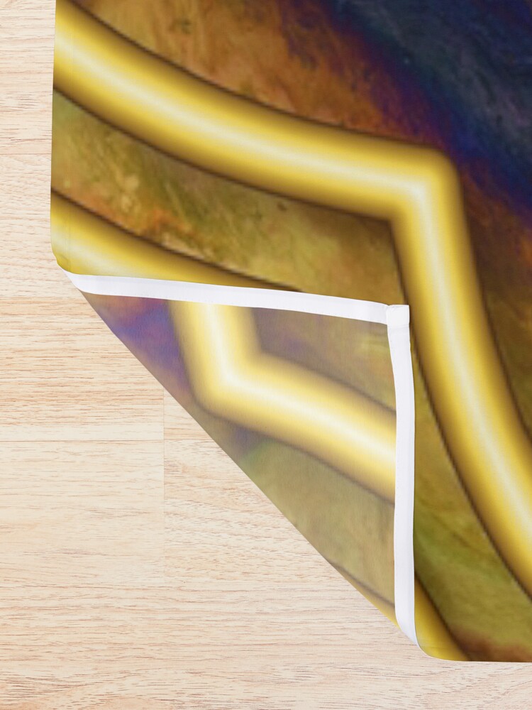 Alternate view of Gold Cross Shower Curtain