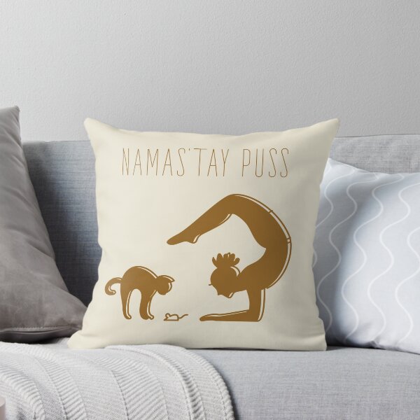 Item preview, Namas’tay puss typography text art quote by Word Fandom - wordfandom designed and sold by Kerry Pritchard.