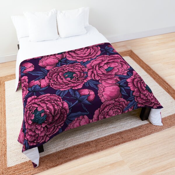 Pink peony bouquet Comforter