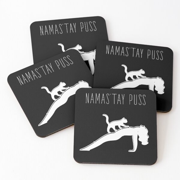 Item preview, Namas’tay puss typography text art quote by Word Fandom - wordfandom designed and sold by Kerry Pritchard.