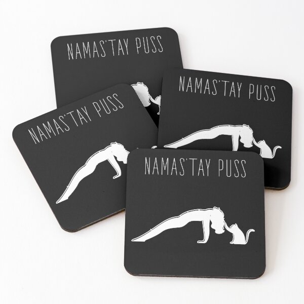 Item preview, Namas’tay puss typography text art quote by Word Fandom - wordfandom designed and sold by Kerry Pritchard.