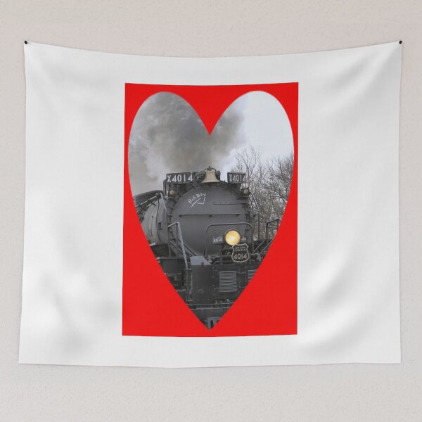Item preview, Big Boy 4014 with tree's,clouds,steam and smoke going threw Black Wolf Kansas designed and sold by ROBERTDBROZEK.