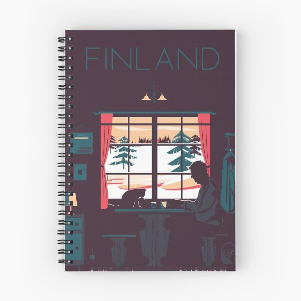 Item preview, Finland travel poster summer cottage forest  designed and sold by Arctic frame studio.