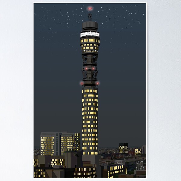 Item preview, Post Office Tower (BT Tower), London at night designed and sold by Richard O'Neill Art.