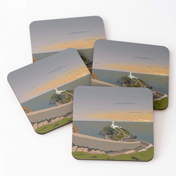 Item preview, South Stack Lighthouse, Anglesey at dawn designed and sold by Richard O'Neill Art.