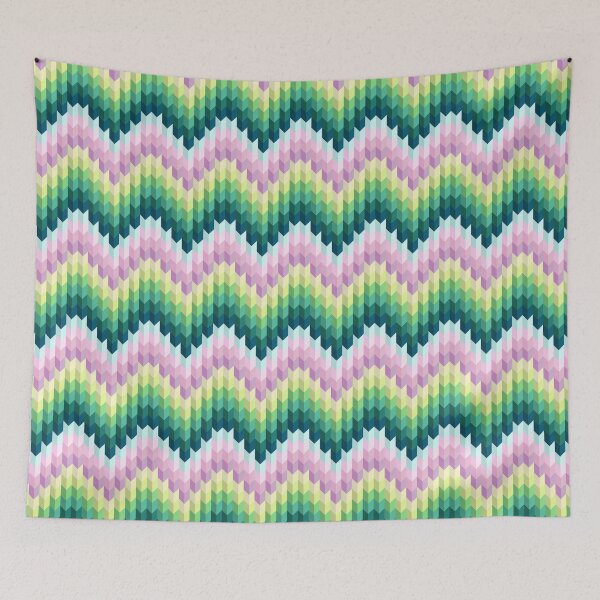 Item preview, Tiled Chevron Pattern - Green and Purple designed and sold by MaplewoodMerch.