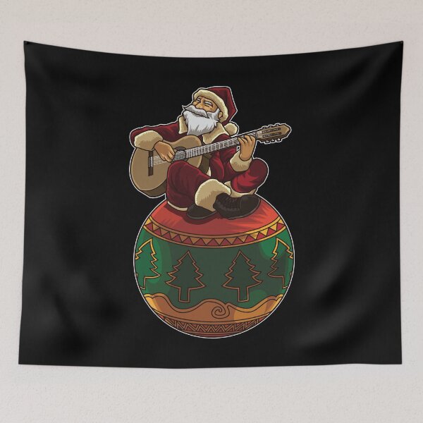 Item preview, Santa Claus Plays Guitar On An Xmas Ornament designed and sold by anziehend.