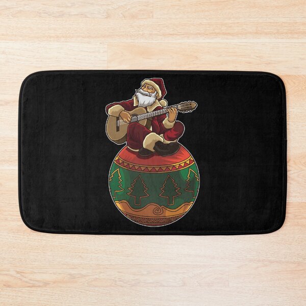 Item preview, Santa Claus Plays Guitar On An Xmas Ornament designed and sold by anziehend.