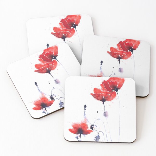 Item preview, Red Poppy Painting Poppy Watercolour Painting by Syman Kaye designed and sold by Syman Kaye.