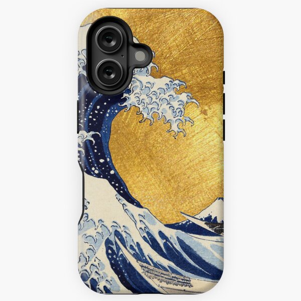 Item preview, The Great Wave Off Kanagawa by Hokusai - Golden version designed and sold by DejaVuStudio.