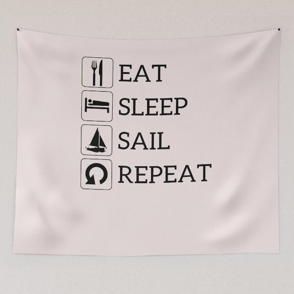 Artikelvorschau, segeln Eat Sleep Sail Repeat entworfen und verkauft von Naohiro.