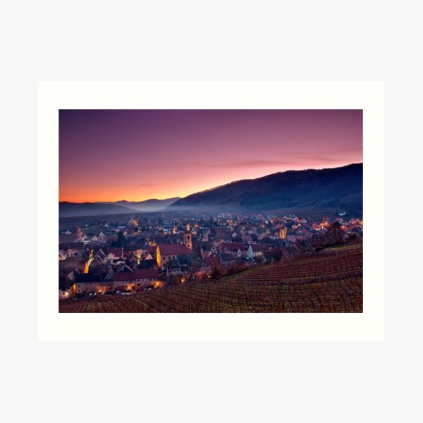Riquewihr au crépuscule Impression artistique