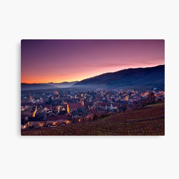 Riquewihr au crépuscule Impression sur toile
