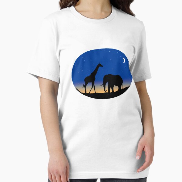 Item preview, Star Moon Giraffe Elephant Africa designed and sold by TShirtsundMehr.