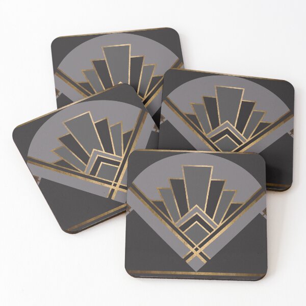 Art Deco Graphic No. 82 Coasters (Set of 4)