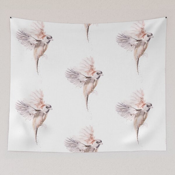 Item preview, Sparrow Painting Bird Watercolour Painting by Syman Kaye - Modern Sparrow Bird Art designed and sold by Syman Kaye.