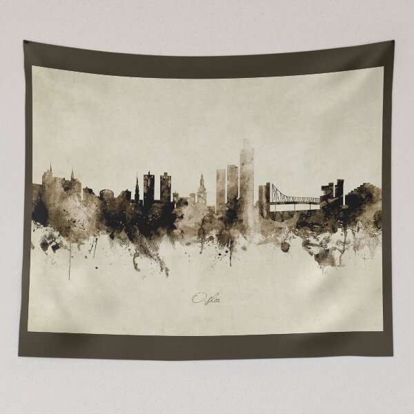 Artikelvorschau, Oslo Norway Skyline entworfen und verkauft von ArtPrints.