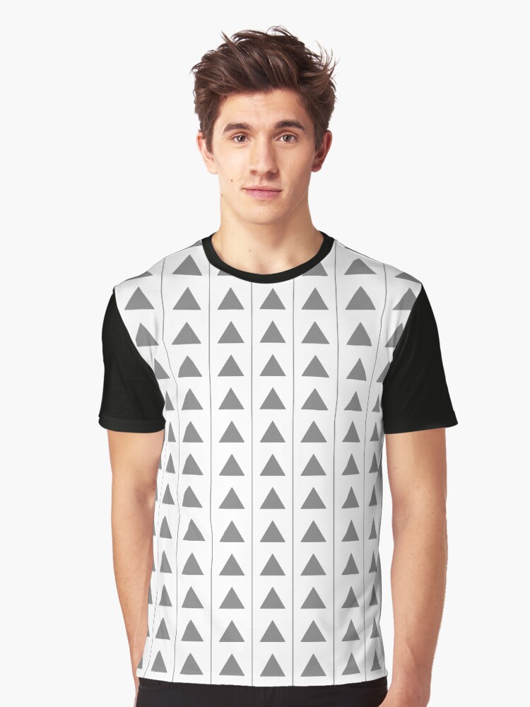 Thumbnail 1 of 5, Graphic T-Shirt, Pyramids - Gray on White designed and sold by tiokvadrat.