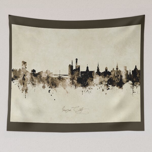 Artikelvorschau, Iowa City Iowa Skyline entworfen und verkauft von ArtPrints.