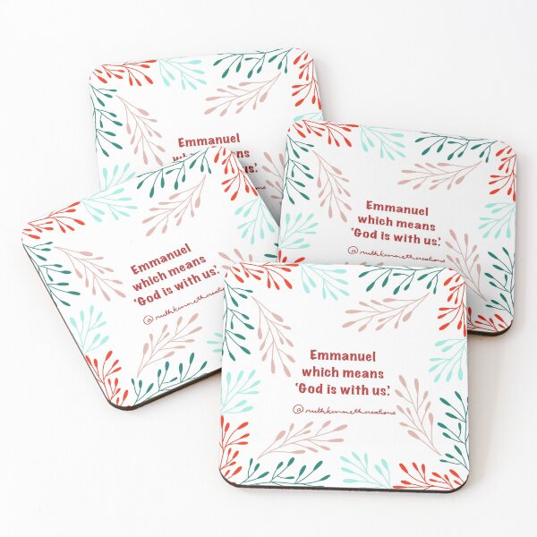 Item preview, Emmanuel sticker, mug, waterbottle, acrylic blocks and coaster designed and sold by ruthkenneth.