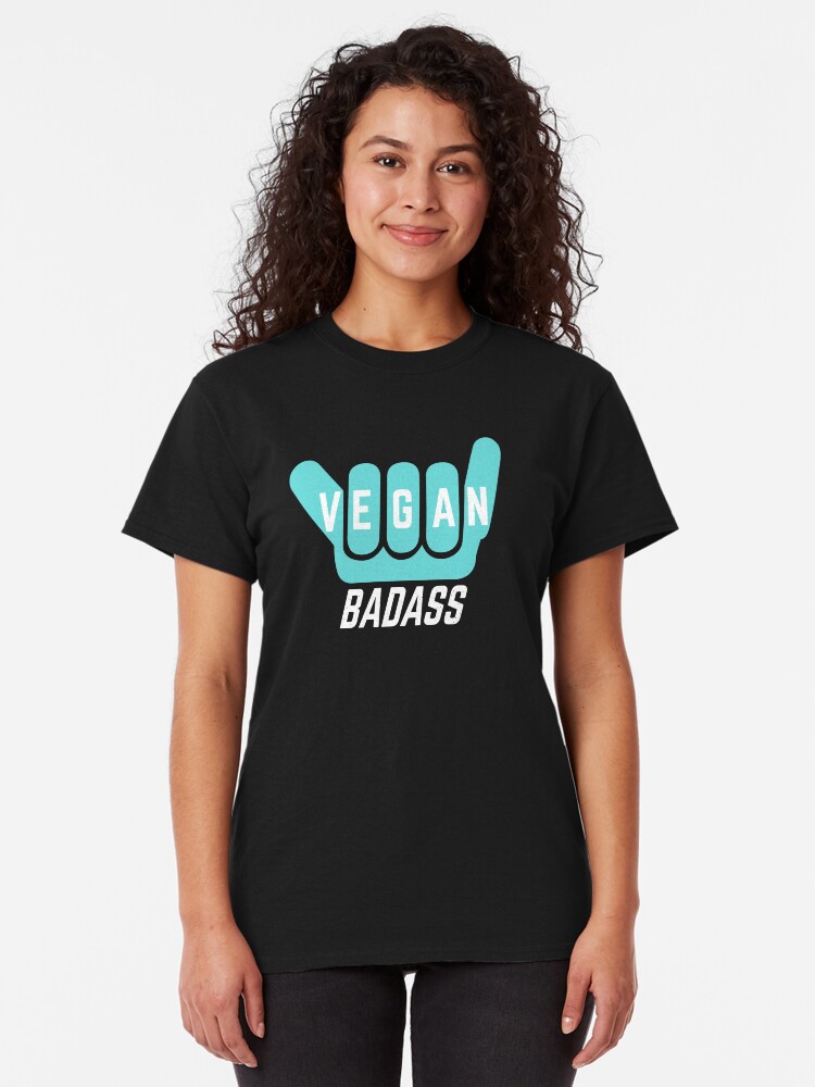 Alternate view of vegan badass shaka Classic T-Shirt