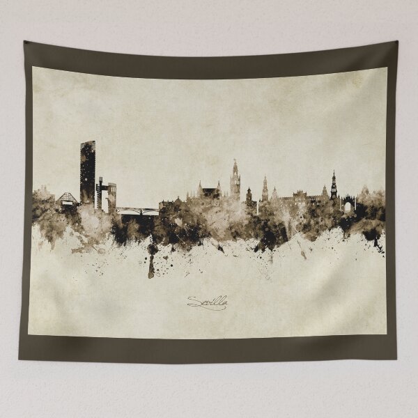 Item preview, Sevilla Spain Skyline designed and sold by ArtPrints.