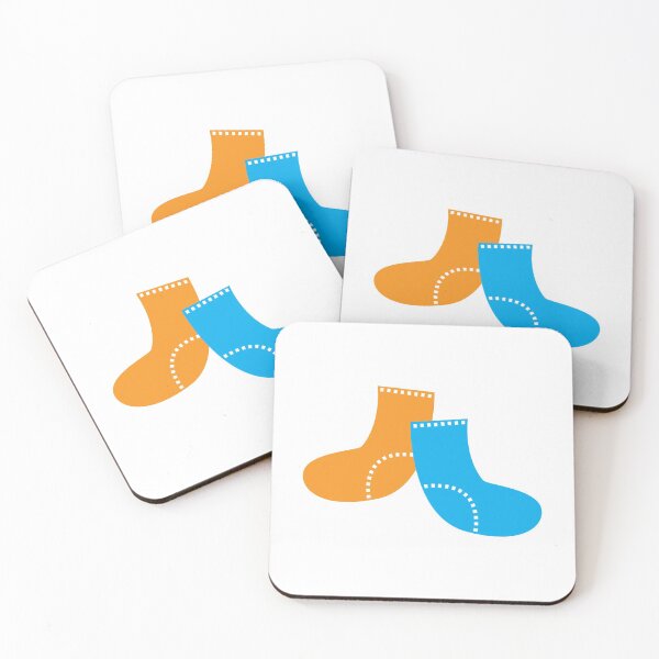 Item preview, odd socks blue and orange designed and sold by thetypographer.